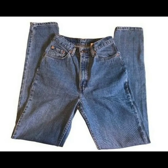 Vintage Levi's 512 High Rise Mom Jeans Slim Fit Tapered Leg 9 Long - Picture 1 of 13